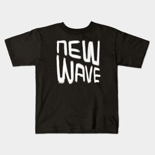 New Wave bands,  New Wave Music Kids T-Shirt by badlydrawnbabe